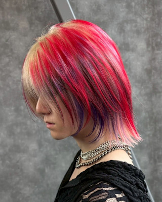 オーダーメイド　デザインカラー　ケアブリーチカラー　ウルフ