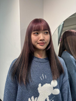 アンブレラカラー/ピンクカラー/暖色/ハイトーンカラー