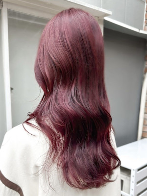 【白石】ブリーチなし赤髪