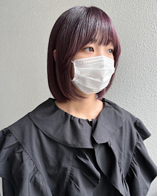 バーガンディ/チェリーレッド/ミニボブレイヤー/