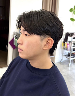 ショートセンターパート  森