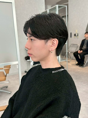 毛流れセンターパート(メンズカット/ダウンパーマ/ナチュラル