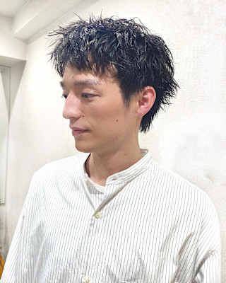 アクティブショートソフトツイストスパイラルパーマシャドウ