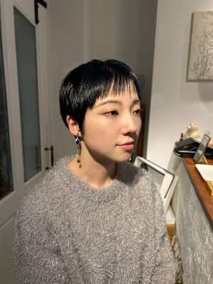 ベリーショート/刈り上げショート/ハイライトカラー