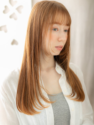 ハイトーンカラー全頭ブリーチ小顔姫カットレイヤー20代30代