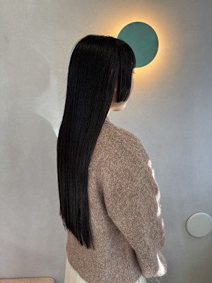 黒髪ロング×姫カット