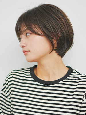 前下がりショート・ボブ/絶壁解消/前髪あり/40代/30代