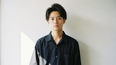 【メンズ】爽やかショート×センターパート