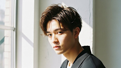 【メンズ】センターパート×スッキリショート