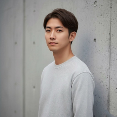 【メンズ】センターパート×スッキリショート