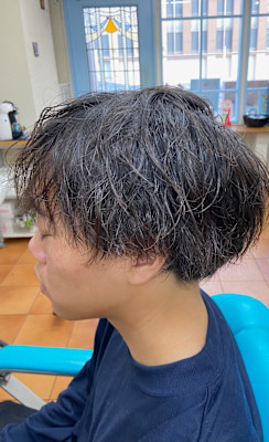 大学生　カット　パーマ