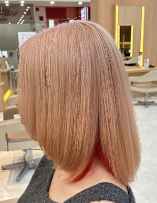 《ai》ホワイトベージュ×アクセントレッド