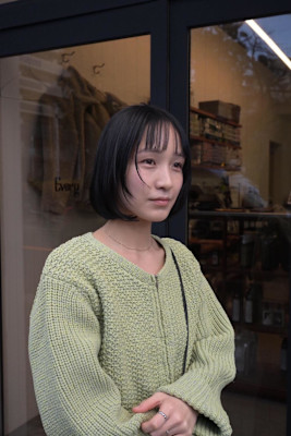 レイヤーボブ/アッシュブラック