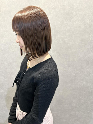 ボブ×ベージュブラウン☆