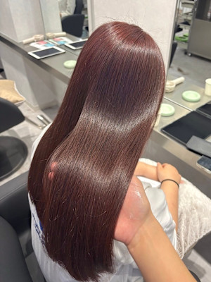 カシスレッドブラウンカラー＆艶髪TOKIOトリートメント