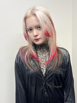 エンドカラー　デザインカラー　ケアブリーチカラー　ウルフ