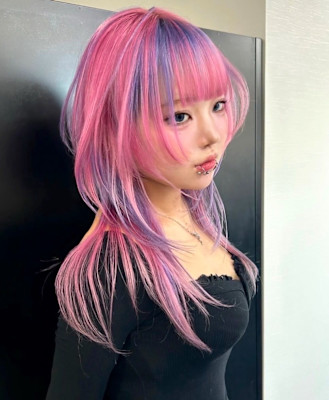 オーダーメイド　デザインカラー　ケアブリーチカラー　ウルフ