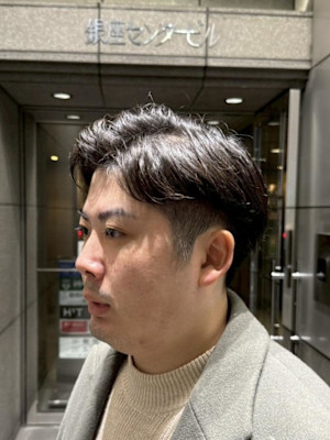 銀座　毛流れパーマ