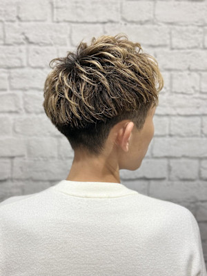 メッシュツーブロックショート