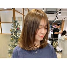 土橋"ブリーチなしダブルカラー顔まわりレイヤー"【20代】