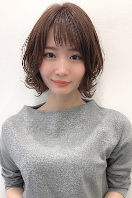 ひし形シルエットのネオウルフ！パーマをかけたボブウルフ！