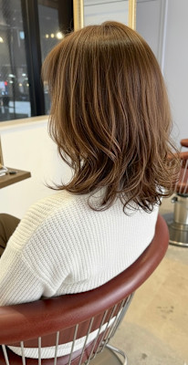 デジタルパーマ　ミディアムレイヤー