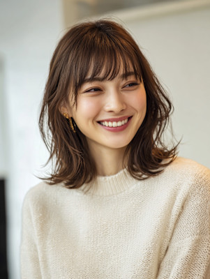 外ハネ　ミディアムレイヤー