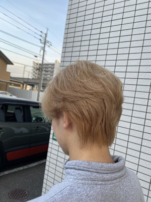 メンズ　ブリーチ　ブロンド