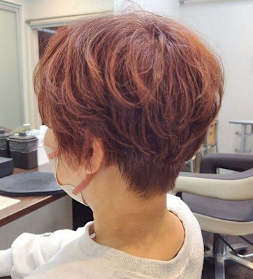 ピンクカラーショートボブ