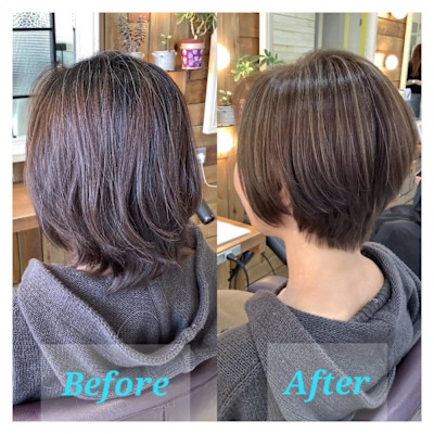 ショート細めハイライト