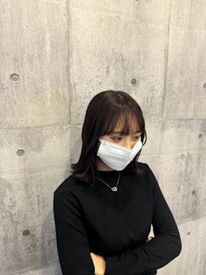 ミディアム×アッシュブラウン