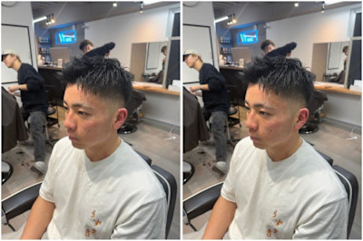 大宮/カット/短髪/毛流れ/センターパート