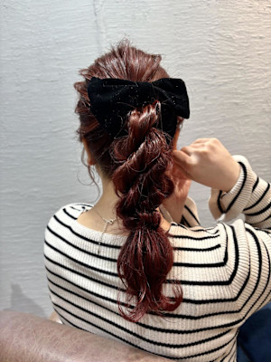 赤髪のカジュアルアレンジ