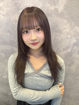 小顔ヘア/髪質改善/ブリーチなしカラー/ヘアアレンジ