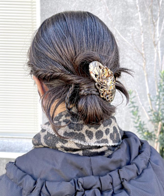 綺麗めカチモリアップスタイル　卒業式ヘア