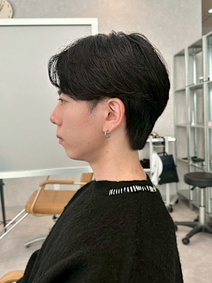 毛流れセンターパート(メンズカット/ダウンパーマ/ナチュラル