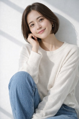 丸みシルエットボブ（梅田）