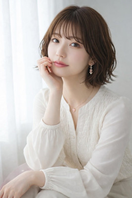 大人フェミニン ゆるふわボブ× 艶ブラウン（梅田）