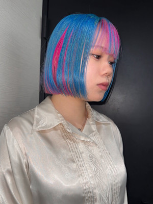 アンブレラカラー　デザインカラー　ケアブリーチカラー　ウルフ