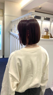 ボブ/ピンクブラウン