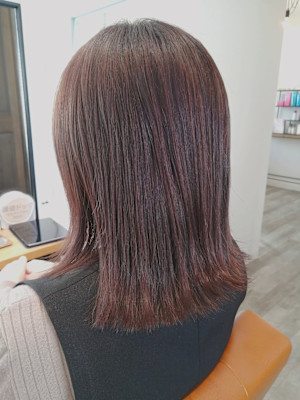 外ハネ×ベージュブラウン