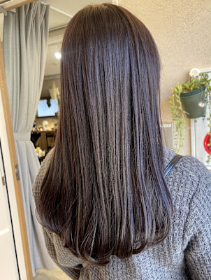 ツヤ感ワンカールロング