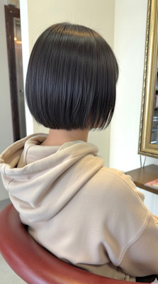 切りっぱなしボブ