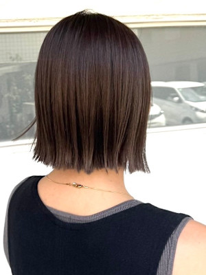 大人ガーリー/ダークアッシュ/似合わせカット/ミディアムレイ