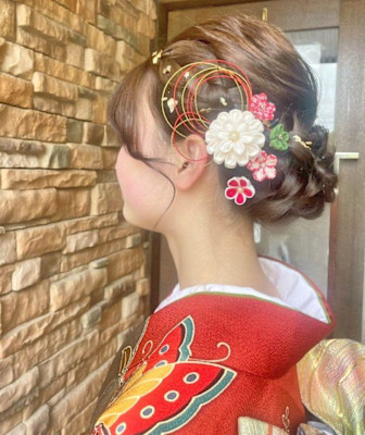 二十歳の集い　シニヨンヘア