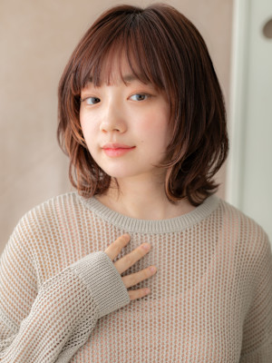 イヤリングカラーハイレイヤーウルフクラゲヘアー20代30代