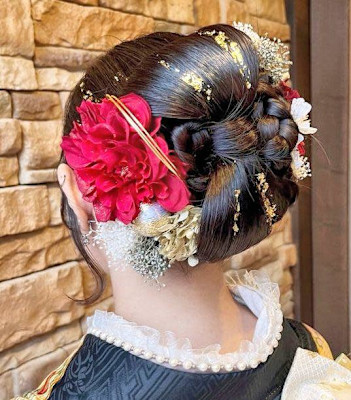 二十歳の集い　リボンヘア