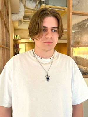 メンズ ショートマッシュ ウルフ ウェザーパーマ