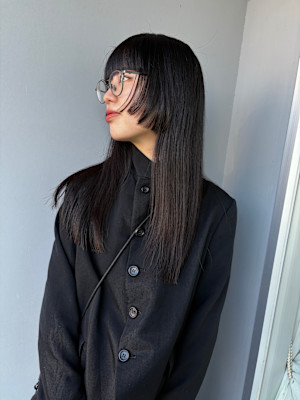 ぱっつんカット/顔まわりレイヤー/ステップカット