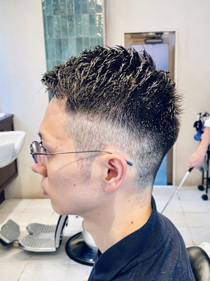 【30代 男性】ロンドン刈上げショート（大宮/バーバー）